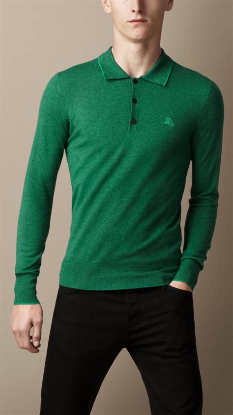 burberry classic fit long sleeve polo|authentic Burberry polo shirt.